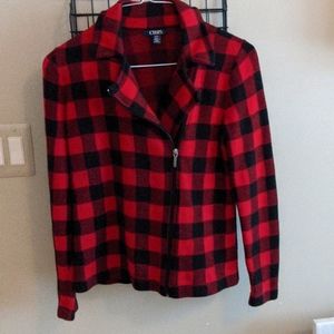 Buffalo plaid jacket top